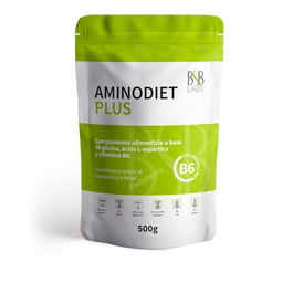 BSB LABS Aminodiet Plus+Vitamina B6 500Gr. Sg Vegan Aminoácidos Vitamina B6 Vegano Sin Gluten Keto Sin Azúcares