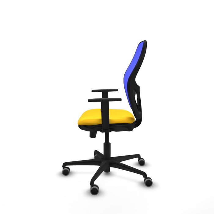 PIQUERAS Y CRESPO Silla de oficina Jorquera con mecanismo Sincro/Traslack, Amarillo y Azul PIQUERAS Y CRESPO Silla de oficina Jorquera con mecanismo Sincro/Traslack, Amarillo y Azul
