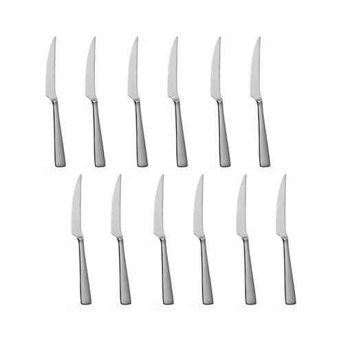 Summa Cuchillo Chuletero CADI 230 mm - Cuchillo Carne, Acero Inoxidable 18/10, Pulido Espejo (Set de 12)