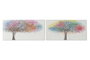 DKD Home Decor Cuadro Moderno Multicolor Árbol Lienzo y MDF 3 x 60 x 120 cm (2 Unidades)