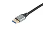 Equip Cable DisplayPort 2.1 Macho a Macho 1m Negro/Plata, 16K 60Hz, 4K 240Hz, 54 Gbps, HDCP 2.3, Compatible con DSC, Carcasa de Aluminio, Referencia 119281