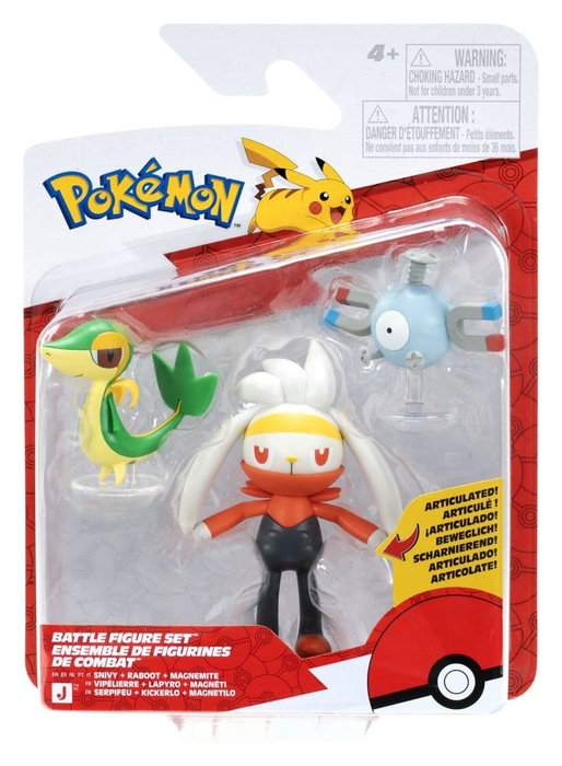 Jazwares Pokémon Battle Figure Figuras 3-Pack Surtido de 4 packs