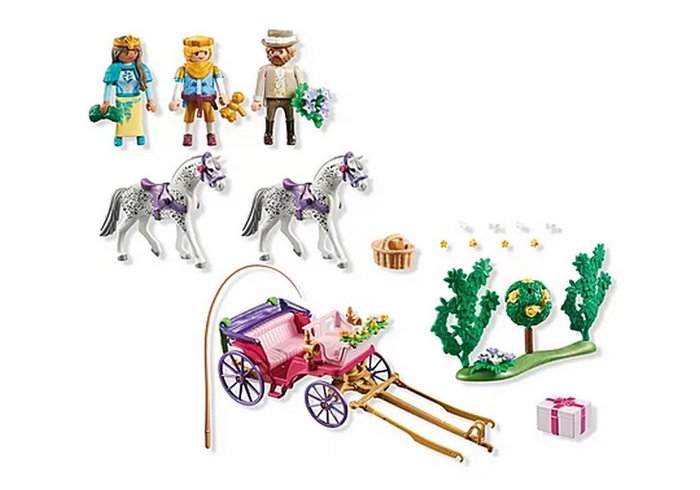 PLAYMOBIL Paseo en Carruaje 71846 con Pareja Princesca y Cochero PLAYMOBIL Paseo en Carruaje 71846 con Pareja Princesca y Cochero