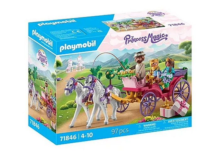 PLAYMOBIL Paseo en Carruaje 71846 con Pareja Princesca y Cochero PLAYMOBIL Paseo en Carruaje 71846 con Pareja Princesca y Cochero