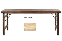 DKD Home Decor Mesa de Comedor Plegable de Madera Reciclada 180x90x76