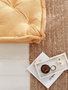 Atelier Del Sofa Cojín de Terciopelo Amarillo 55x55x16 cm Confort y Elegancia