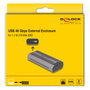 DeLOCK Carcasa USB Type-C 40 Gbps para 1 x M.2 NVMe PCIe