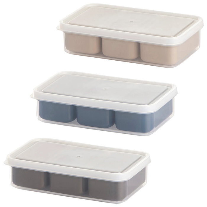 Day - Juego de 4 Fiambreras Herméticas, 450 ml y 3 de 110 ml, Colores Surtidos (Azul, Beige, Verde), Aptas para Microondas y Lavavajillas