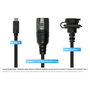 GoodConnections Cable de extensión Alcasa USB C a USB C 0,5m