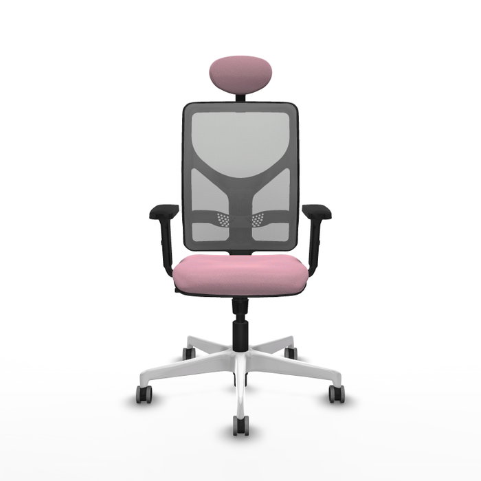PIQUERAS Y CRESPO Silla de oficina Motilla Rosa y Gris PIQUERAS Y CRESPO Silla de oficina Motilla Rosa y Gris