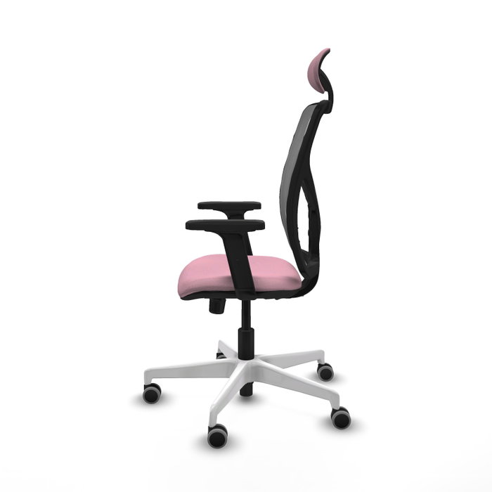 PIQUERAS Y CRESPO Silla de oficina Motilla Rosa y Gris PIQUERAS Y CRESPO Silla de oficina Motilla Rosa y Gris