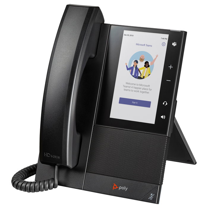 HP Poly CCX 505 Teléfono Multimedia Empresarial para Microsoft Teams, PoE, Negro, 24 Líneas, LCD