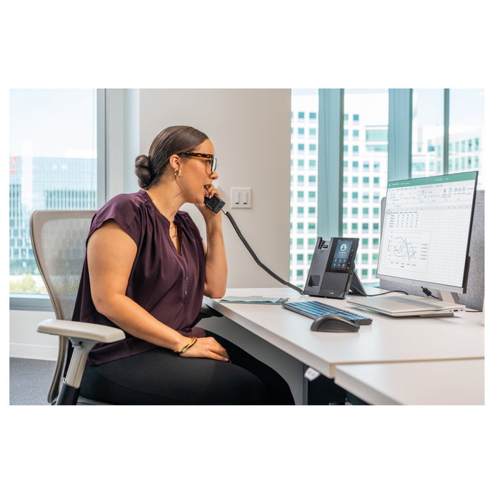 HP Poly CCX 505 Teléfono Multimedia Empresarial para Microsoft Teams, PoE, Negro, 24 Líneas, LCD
