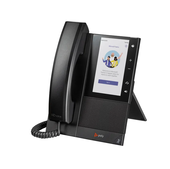 HP Poly CCX 505 Teléfono IP para Microsoft Teams, Negro, 24 líneas, Pantalla Táctil LCD 5", Wi-Fi, Bluetooth, PoE