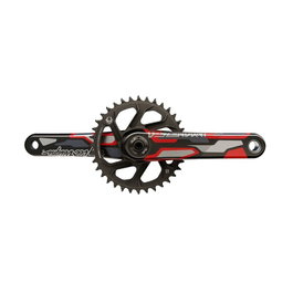 Truvativ Juego de Bielas/Plato Descendant TLD All DH Eagle X-SYNC2 DUB83 DM 165mm 36D 12V Carbono Rojo