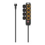 Hama Regleta con Interruptor 4 Salidas AC, Cable de 4 m, Negro
