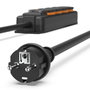 Hama Regleta de enchufes con interruptor, 4 salidas, 4 m, Negro