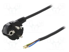 PLASTROL Cable de alimentación H03VV-F, OMY 3x1mm², 4m, negro
