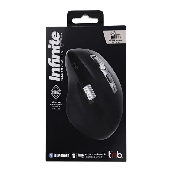 T'nB MWINFINITEPRO Ratón Inalámbrico Recargable Negro T'nB MWINFINITEPRO Ratón Inalámbrico Recargable Negro