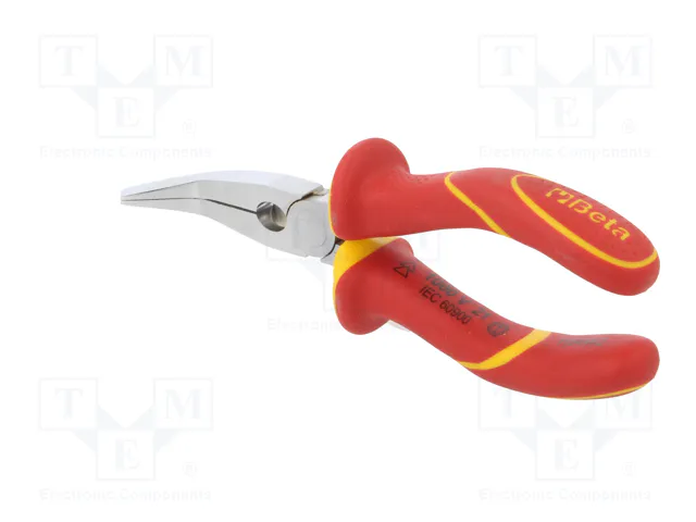 BETA Alicates aislados con punta curva y plana de 160 mm