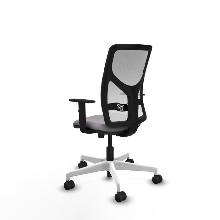 PIQUERAS Y CRESPO Silla de oficina Motilla Gris y Blanca con mecanismo Sincro