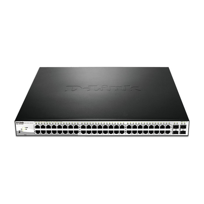 D-Link DGS-1210-52MP Switch Gestionado Layer 2 Gigabit 48 Puertos PoE con 4 SFP, 370W, 52 Puertos Total