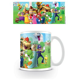 Nintendo Taza Cerámica Super Mario Mushroom Kingdom 325ml 12x8.7x10.5cm