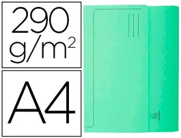Exacompta Subcarpeta con bolsa, cartulina 100% reciclada Blue Angel, DIN A4, Verde, 290 g/m²