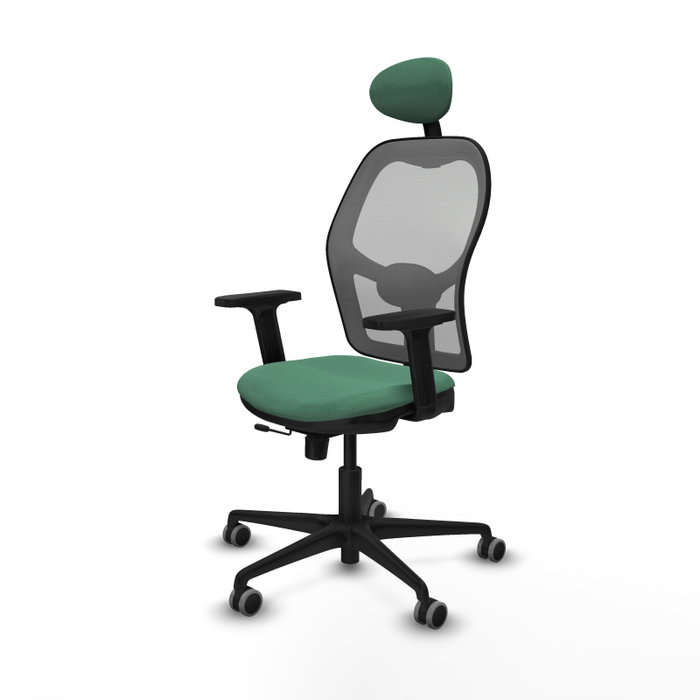 PIQUERAS Y CRESPO Silla de oficina Jorquera con mecanismo Sincro/Traslack Verde esmeralda y Gris PIQUERAS Y CRESPO Silla de oficina Jorquera con mecanismo Sincro/Traslack Verde esmeralda y Gris