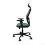 PIQUERAS Y CRESPO Silla de oficina Jorquera con mecanismo Sincro/Traslack Verde esmeralda y Gris