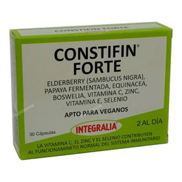 INTEGRALIA Constifin Forte 30 Cápsulas - Vitamina C, Zinc, Selenio, Equinácea, Propóleo, Elderberry - Refuerzo Inmunológico Vegano