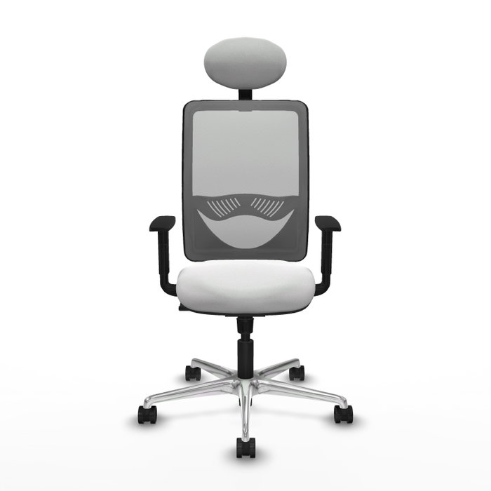 PIQUERAS Y CRESPO Silla de oficina Zulema con mecanismo Sincro, Blanco y Gris PIQUERAS Y CRESPO Silla de oficina Zulema con mecanismo Sincro, Blanco y Gris