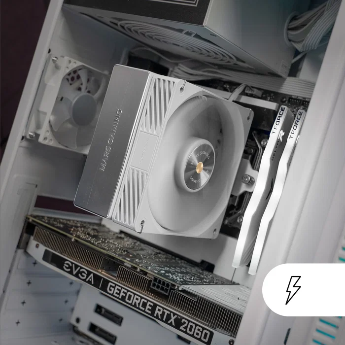 Mars Gaming MCPU-X4W Ventilador Disipador CPU Refrigerador de Aire 12 cm Blanco - Hasta 230W TDP, Tecnología SI Extreme-Silence, PWM, Compatible Intel LGA 1700/1200 y AMD AM5/AM4 Mars Gaming MCPU-X4W Ventilador Disipador CPU Refrigerador de Aire 12 cm Blanco - Hasta 230W TDP, Tecnología SI Extreme-Silence, PWM, Compatible Intel LGA 1700/1200 y AMD AM5/AM4