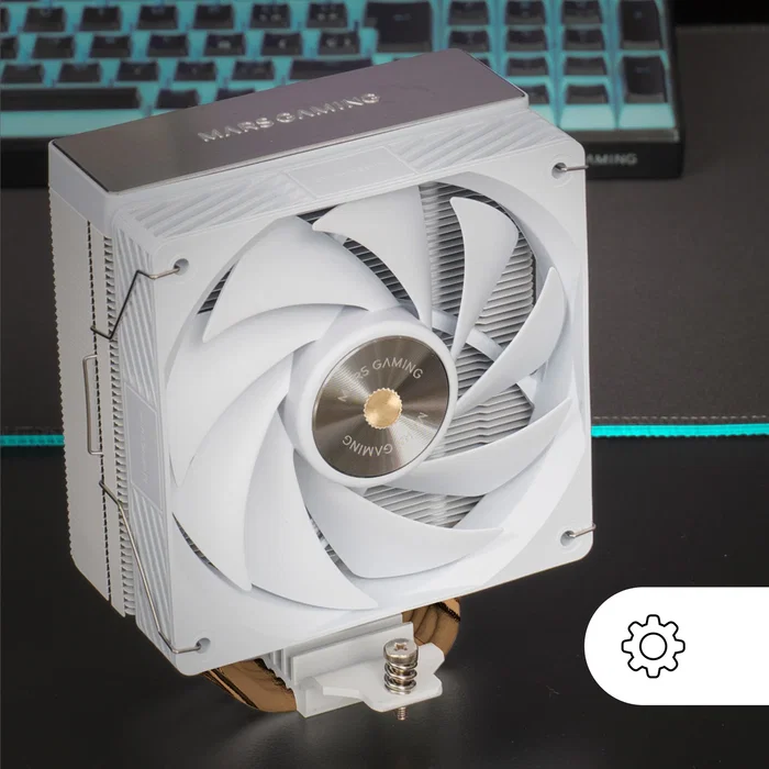 Mars Gaming MCPU-X4W Ventilador Disipador CPU Refrigerador de Aire 12 cm Blanco - Hasta 230W TDP, Tecnología SI Extreme-Silence, PWM, Compatible Intel LGA 1700/1200 y AMD AM5/AM4 Mars Gaming MCPU-X4W Ventilador Disipador CPU Refrigerador de Aire 12 cm Blanco - Hasta 230W TDP, Tecnología SI Extreme-Silence, PWM, Compatible Intel LGA 1700/1200 y AMD AM5/AM4