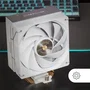Mars Gaming MCPU-X4W Ventilador Disipador CPU Refrigerador de Aire 12 cm Blanco - Hasta 230W TDP, Tecnología SI Extreme-Silence, PWM, Compatible Intel LGA 1700/1200 y AMD AM5/AM4