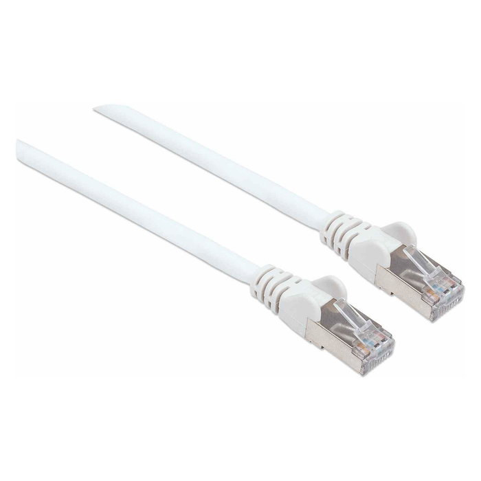 Intellinet 741903 Cable de Red RJ45 Cat7 S/FTP 0.25 m Blanco 10 Gbit/s 600 MHz 10GBase-T Conector Dorado Plug & Play