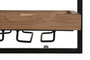 DKD Home Decor Botellero Natural Negro Acacia y Metal 25 x 35 x 65 cm