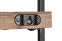 DKD Home Decor Botellero Natural Negro Acacia y Metal 25 x 35 x 65 cm