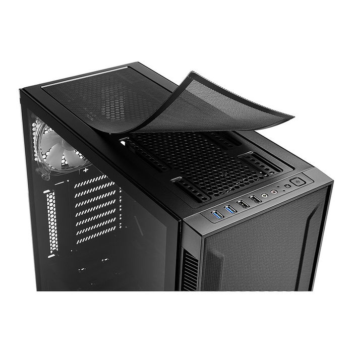 Sharkoon TG6M RGB ATX 1xGlas Black Torre Gaming con Panel Lateral de Cristal Templado y Iluminación RGB