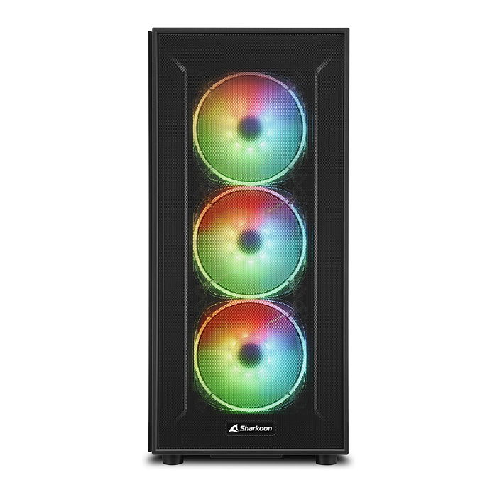 Sharkoon TG6M RGB ATX 1xGlas Black Torre Gaming con Panel Lateral de Cristal Templado y Iluminación RGB