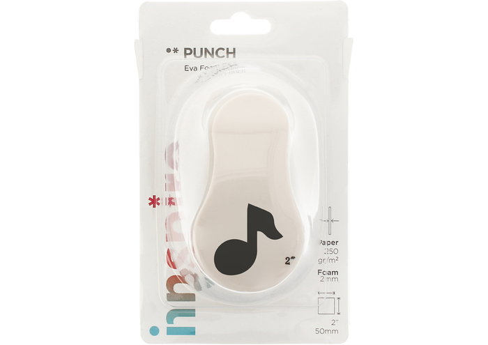 Innspiro Troqueladora de figuras Eva Foam Punch nota musical 50mm