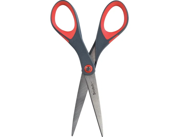 Scotch Tijera de oficina de 18 cm en acero inoxidable con ajuste de tensión