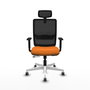 PIQUERAS Y CRESPO Silla de oficina Haches Naranja y Negro