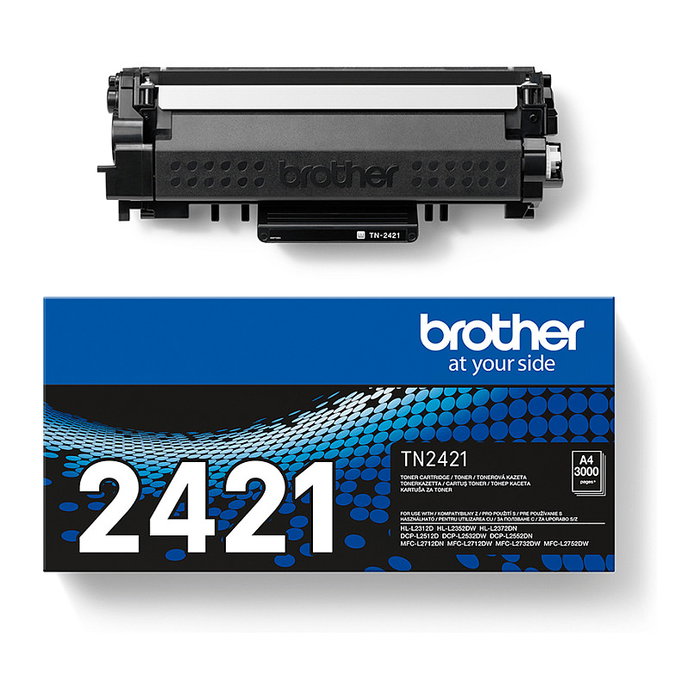 Brother TN2421 Original Toner Cartridge Black, 3000 pages, Compatible with DCP-L2512, L2532, L2552, HL-L2352, L2372, MFC-L2712, L2732, L2752 Laser Printers