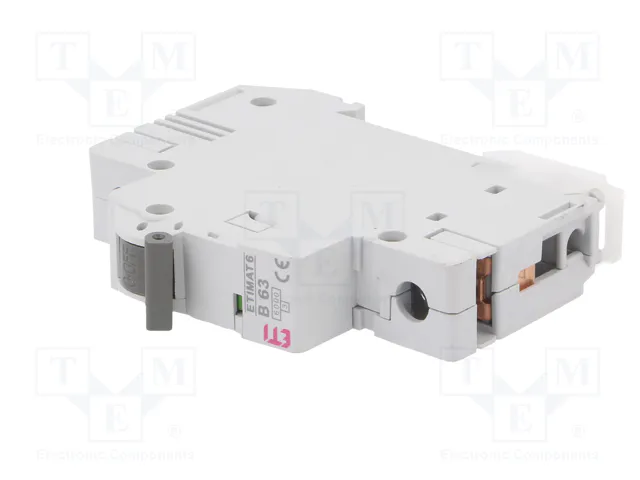 ETI POLAM Interruptor magnetotérmico ETIMAT 6 1P 63A 6kA ETI POLAM Interruptor magnetotérmico ETIMAT 6 1P 63A 6kA