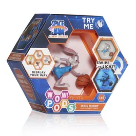 Wow Stuff Figura LED WOW! Pods Bugs Bunny Space Jam con Iluminación UV y Pegatinas, Juguete Coleccionable