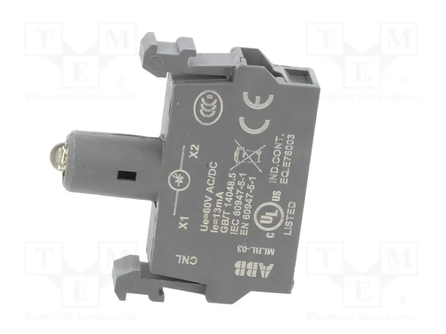 ABB Elemento iluminador LED amarillo 22mm 60VDC