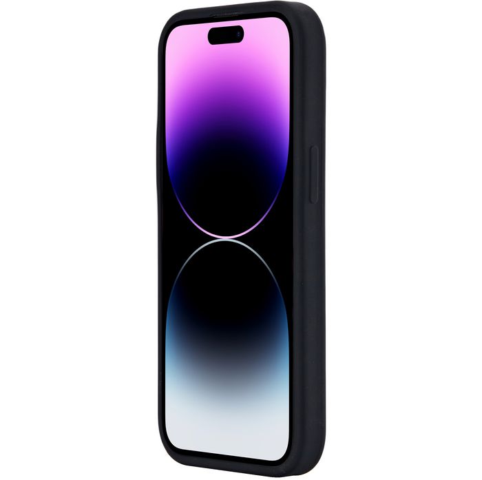 eSTUFF iPhone 15 Funda de silicona magnética INFINITE ROME - Negro - 81% material reciclado - Protección y carga inalámbrica