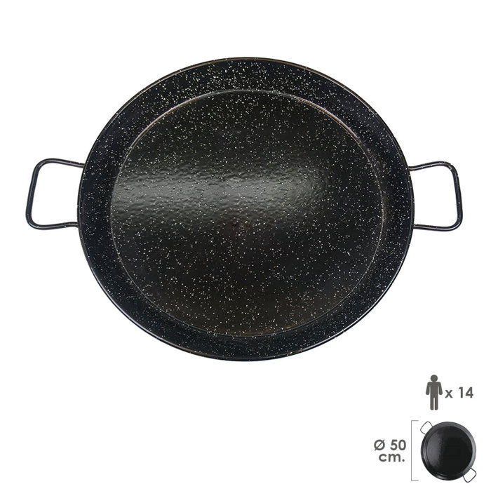 GARCIMA Paellera Valenciana Esmaltada 50 cm para 14 Raciones