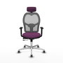 PIQUERAS Y CRESPO Silla de oficina Jorquera con mecanismo Sincro/Traslack, Morado y Gris